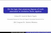 On the logic that preserves degrees of truth associated …€¦ · On the logic that preserves degrees of truth associated to involutive Stone algebras Introduction Pursuing to characterize