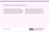 Rethinking regulation - Professional Standards Authority · Rethinking regulation August 2015 In this paper, ... argue for a better understanding of risk and a consistent method for