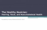 The Healthy Musician - Southeastern Oklahoma State … · 2013-01-22 · The Healthy Musician: Hearing, Vocal, ... avoiding risk and preventing injuries to themselves before, ...