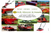 NEW - DEMO - USED - armower.com · TEL: 604.940.1011 TOLL FREE: 800.667.4211 BROUWER BTR 30 TURF ROLLER The gentle giant you can trust to start newly laid turf off healthy and strong.