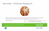 Bord Bia - Potatoes Research - Teagasc | Agriculture … · Understanding consumer behaviour and attitudes towards the consumption and usage of potatoes and other carbohydrate options