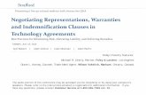 Negotiating Representations, Warranties and ...media.· Negotiating Representations, Warranties, and