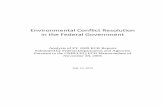 Environmental Conflict Resolution in the Federal …€¦ · Environmental Conflict Resolution in the Federal Government ... reached including state and local governments ... for