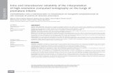 Intra and interobserver reliability of the interpretation ... · Intra and interobserver reliability of the interpretation of high-resolution computed ... due to alveolar collapse),