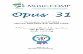 Wednesday, April 27, 2016 Elley-Long Music Center …music-comp.org/images/Opus31/Opus31_Program_TakeTwo.pdf · Wednesday, April 27, 2016 Elley-Long Music Center at St. Michaelʼs