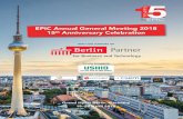 EPIC Annual General Meeting 2018 15th Anniversary … · Jean-Pierre Roch CTO CORIAL France EPIC Member Jens Biesenbach Technical Director BU Diodelaser Coherent-Dilas Germany EPIC