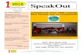 SpeakOut - 1Voice · SpeakOut Spring 2011 Issue 24 1VOICE NATIONAL Reg. Charity no. 1087615 1 Voice-Communicating Together, PO Box 559, Halifax, HX1 2XT Tel 0845 330 7862  ...