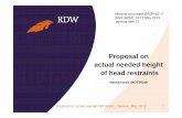 Proposal on actual needed height of head restraints …€¦ · Proposal on actual needed height of head restraints Netherlands MOT RDW Proposal on actual needed HR height - Geneva,
