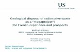 Geological disposal of radioactive waste as a … · Sussex Energy Group SPRU - Science and Technology Policy Research Geological disposal of radioactive waste as a “megaproject”: