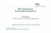 Microgeneration An Energy Revolution?resolve.sustainablelifestyles.ac.uk/sites/default/files/JimWatson... · Sussex Energy Group SPRU - Science and Technology Policy Research Microgeneration