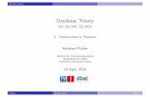 Reinhard Pichler 4. Trakhtenbrotâ€™s Theorem VU dbai. Database Theory Database Theory VU 181.140,