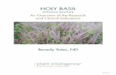 Holy Basil – An Overview of the Research and Clinical ... · This herb research review is intended to be used by authorized health care ... Other studies using animal models have