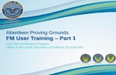 Aberdeen Proving Grounds FM User Training Part 1€¦ · Aberdeen Proving Grounds FM User Training – Part 1 . ... exception of Audit Readiness ... Leadership Competencies PL 1 Level