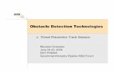 Obstacle Detection Technologies - US Department of ... · Obstacle Detection System Using Ground Penetrating Radar Industry Requirements (HDD - GPR) >Detect obstacles in advance of