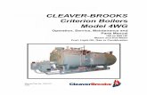 CLEAVER-BROOKS Criterion Boilers Model 4WG · Cleaver-Brooks equipment is designed and engineered to give long life and excellent service on the job. ... Control Operational Test