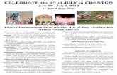 CELEBRATE the 4th of JULY in CRESTON June 29 - … of July Flyer.pdf · CELEBRATE the 4th of JULY in CRESTON June 29 - July 4, 2018 68 Years & Going Strong THINGS TO SEE AND DO HISTORICAL