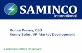 Bonne Posma, CEO Kenny Boles, VP-Market Developmentsamincoinc.com/pdf/Battery Electric LHD for... · Kenny Boles, VP-Market Development . Saftronics Saftronics Saminco 2 Our History