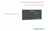 PowerLogic EM4000 series - Schneider Electric · The compact PowerLogic EM4000 series multi-circuit energy meter from Schneider ... 14 Serial RS232 15 Ethernet port 16 Pulse in terminal