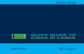 QUICK GUIDE TO CIGNA ID CARDS - Center Care · 2 GWH-Cigna Plans • PCP selection encouraged • No referrals required • GWH-Cigna ID cards represent all products XYZ Company RXBIN