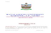 RAYALASEEMA UNIVERSITY KURNOOL, A.P., 518 007 · Commerce offered at Rayalaseema University College, Kurnool, and its affiliated colleges, for ... MCA. A minimum of 40% marks in