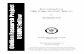 Improving Army Operational Contract Support · Improving Army Operational Contract Support by Colonel Daryl P. Harger United States Army United States Army War College Class of 2013