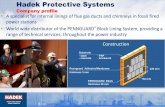 Hadek Protective Systems - The McIlvaine Company · Hadek Protective Systems Company profile A specialist for internal linings of flue gas ducts and chimneys in fossil fired ... Hadek’s