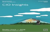 CIO Insights Outlook 2018 - Deutsche Bank · CIO Insights Annual Outlook EMEA Reality check — 2018 The investment landscape ahead. ... market (Theme 6) where valuations are still