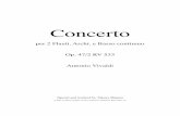 Concerto - Free Sheet Music Downloads · per 2 Flauti, Archi, e Basso contimuo Op. 47/2 RV 533 Antonio Vivaldi figured and realized by Takuya Shigeta