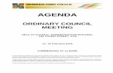Agenda - Ordinary Council Meeting - 10 February 2015 · URGENT BUSINESS ; 62. 17 . ... program of works, contractual performance, ... fabric dyeing and weaving, and purchase of tables