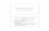 Introduction to Automata - University of Alaska …afkjm/csce311/handouts/intro.pdf · Introduction to Automata The methods and the madness What is the study of Automata Theory? •