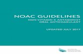 NOAC GUIDELINES - Clinical Excellence Commission · noac guidelines non-vitamin k antagonist oral anticoagulant updated july 2017