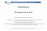 Syllabus Property Law - Federation of Law Societies …docs.flsc.ca/NCASyllabusPropertySept2014.pdf · F eder ation of La w Societies of Canada National Committee on Accreditation