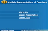 Warm Up Lesson Presentation Lesson Quiz - Mrs. …mrsruiz1.weebly.com/uploads/2/2/4/8/22482362/6.1_ppt_notes.pdf · Warm Up Lesson Presentation Lesson Quiz . ... Use a graphing calculator
