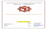 International Training Calendar 2018 Harare - Zimbabwe€¦ · International Training Calendar 2018 Harare - Zimbabwe INSTITUTE FOR CAPACITY DEVELOPMENT (ICD) Contact Details 2 Edmonds
