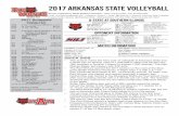 2017 Arkansas State volleyBALL - nmnathletics.com · by a score of 2-0. • Since losing the first two meetings, the Red Wolves have domi - nated the series with Southern Illinois