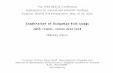 Digitization of Bulgarian folk songs with music, notes …nkirov/2010/folk/SEEDI_folk_presentation.pdf · Abstract A digitization project for Bulgarian folk songs Information technologies