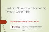 The Faith Government Partnership Through Open … · The Faith Government Partnership Through Open Table ... Similar to“Wraparound” concept. John VanDenBerg is an advisor to ...