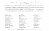 PSC Faculty and Staff Stand with Students · PSC Faculty and Staff Stand with Students ... BEVERLY BROWN FREDDA BROWN ... CHRISTINE COSTELLO RYAN COUGHLAN LESLIE CRAIGO