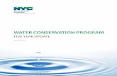 FIVE YEAR UPDATE - Welcome to NYC.gov · WATER CONSERVATION PROGRAM FIVE YEAR UPDATE August 2011 Carter Strickland, Commissioner