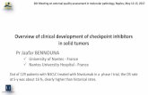 Overview of clinical development of checkpoint inhibitors ... · Overview of clinical development of checkpoint inhibitors. in solid tumors . Pr Jaafar BENNOUNA University of Nantes