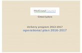 operational plan 2016-2017 - Home - MidCoast Council€¦ · tourism, timber production, oyster farming, fishing and grazing. According to the 2011 ABS Census, the majority of jobs