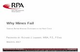 Why Mines Failblog.rpacan.com/wp-content/uploads/2017/03/Why-Mines-Fail.pdf · Why Mines Fail March 6, ... • Advice to the mining industry for 30 years ... Internal Dilution. Dilution