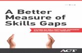 ShAre A Better Measure of Skills Gaps - Home | ACT · A Better Measure of Skills Gaps ... Quantifying skills of the labor pool at both a micro and macro level has proven to be extremely