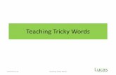 Teaching tricky words - Lucas Training and … · •It must always be remembered that phonics is the step up ... is the ultimate goal. ...  Teaching Tricky Words .