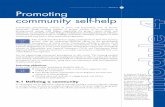 Promoting community self-help - Toolkit sport for … · Community-based psychological support –Module 4 57 Promoting community self-help Community participation conveys an active