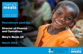 Recruitment pack for: Director of Finance and Operations€¦ · Welcome from our Executive Director Our vision, mission and values About the Mary’s Meals movement About Mary’s