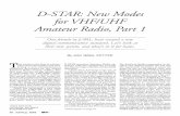 D-Star: New Modes for VHF/UHF Amateur Radio - … New Modes for VHF-UHF.pdf · 30 Jul/Aug 2003 18225 69th Pl W Lynnwood, WA 98037 kc7yxd@arrl.net D-STAR: New Modes for VHF/UHF Amateur