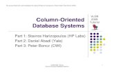Friday Column-Oriented Database Systems - CWIboncz/Friday_ColumnOriented_Database... · MonetDB (more in Part 3) l Late 1990s, CWI: Boncz, Manegold, and Kersten l Motivation: l Main-memory
