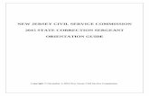 NEW JERSEY CIVIL SERVICE COMMISSION 2015 STATE CORRECTION ... State Correction... · NEW JERSEY CIVIL SERVICE COMMISSION 2015 STATE CORRECTION SERGEANT ORIENTATION GUIDE ... The following