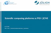 Scientific computing platforms at PGI / JCNS · Python distributions ... Pandas — provides high-performance, ... Scientific computing platforms at PGI / JCNS